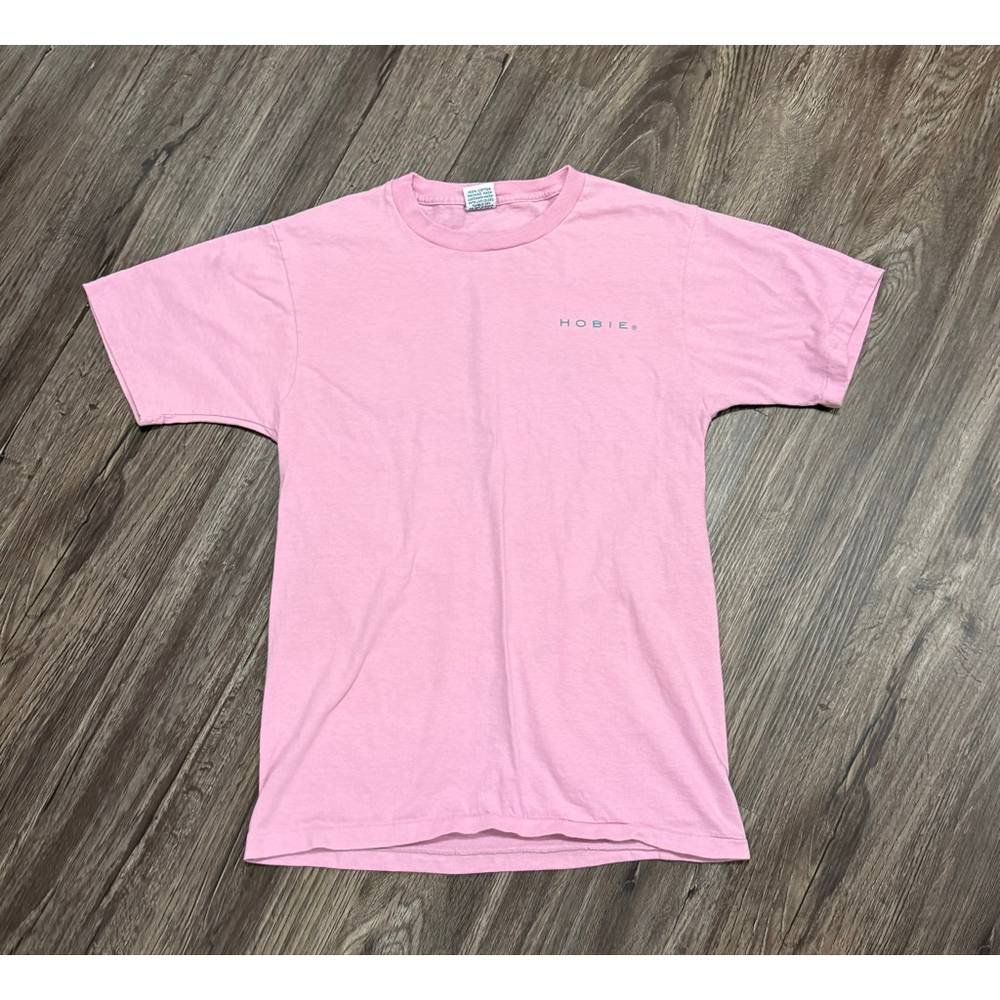 Vtg 1987 Hobie Surf Women’s Pink Made in USA Surfing Graphic Tee Sz L - Picture 3 of 9